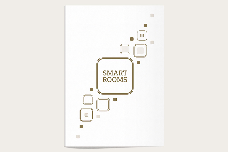 Обложка буклета экспозиции «Smart Rooms. Технологичность и комфорт»